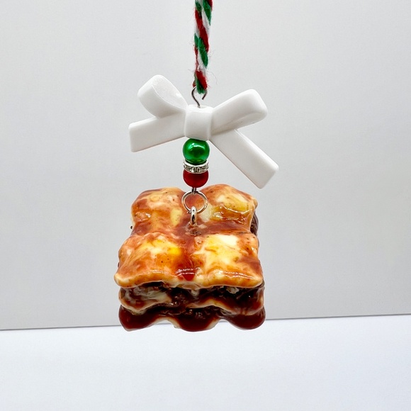 Lasagna Christmas Ornament – Handmade Clay Italian Food Christmas Tree Decor - Picture 16 of 16